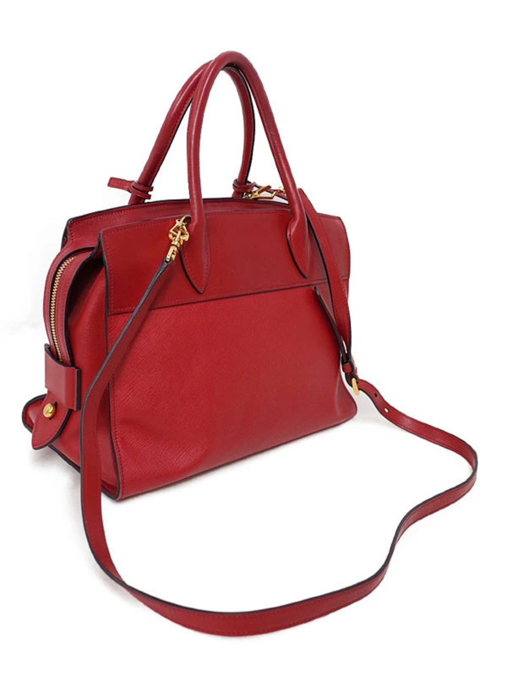 Prada tote Saffiano Esplanade Red leather Calf City